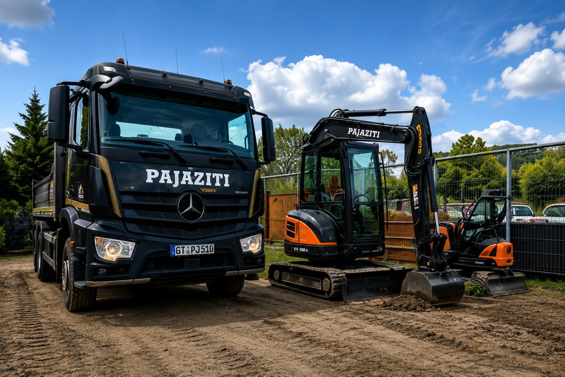Pajaziti Fuhrpark – LKW und Bagger